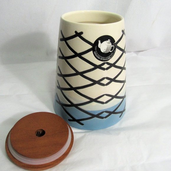 THE OLD POTTERY CO. FOOD SAFE RUSTIC CANISTER DESIGNED IN ENGLAND, - Picture 2 of 9